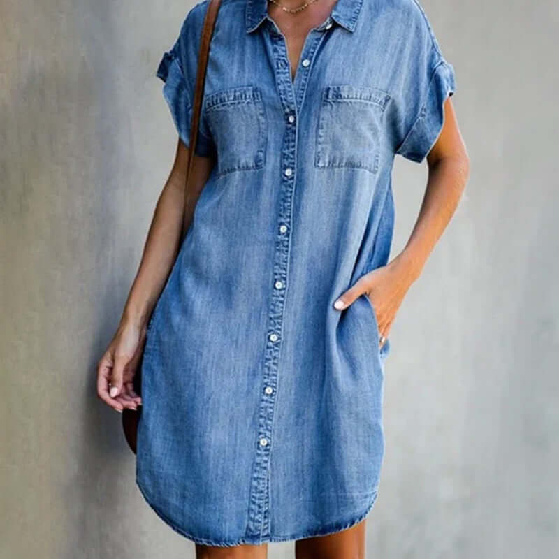 Isabela® | Vestido de Denim Suave