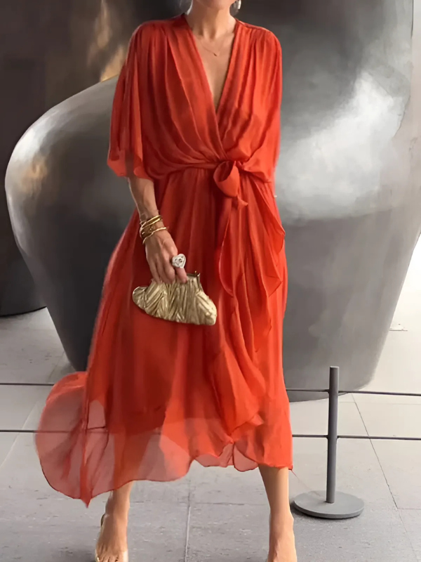 Camila® | Vestido Midi Envoltura Atemporal